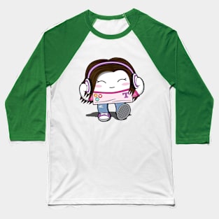 Kawaii Headphones Baseball T-Shirt